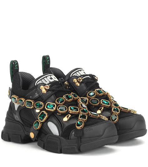 gucci strass-embellished sneakers